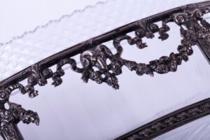 French solid silver with glass fruit bowl. — image 4