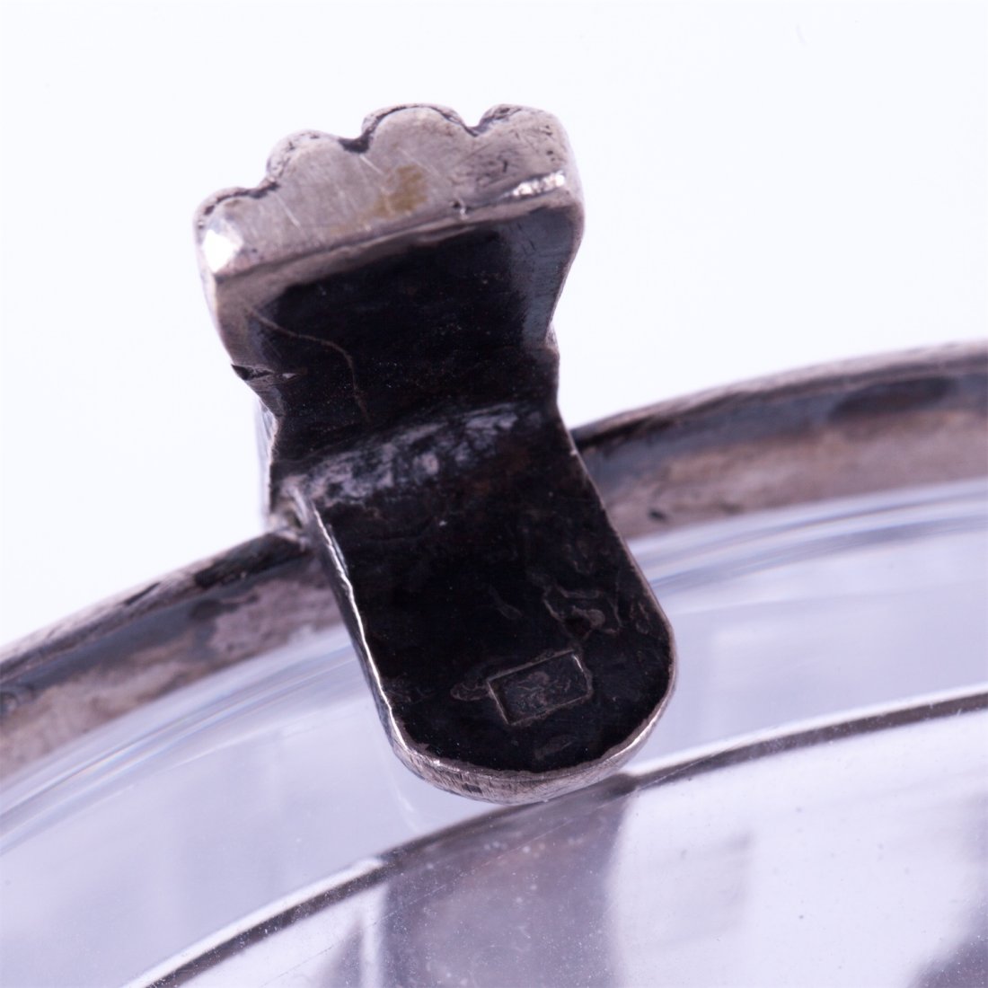 French solid silver with glass fruit bowl. — image 5