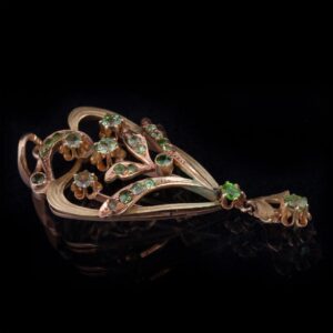 Gold,56 pendant with demantoids — image 2