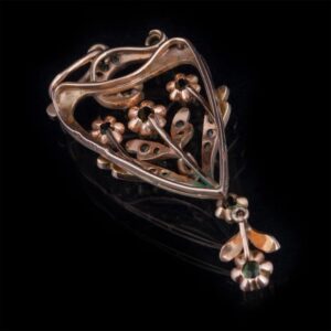 Gold,56 pendant with demantoids — image 3