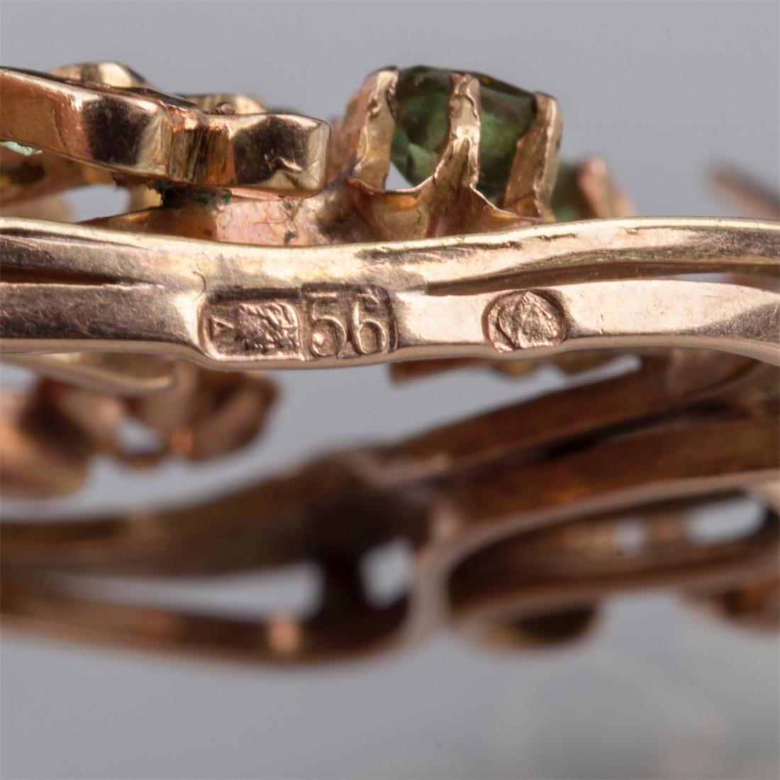 Gold,56 pendant with demantoids — image 4