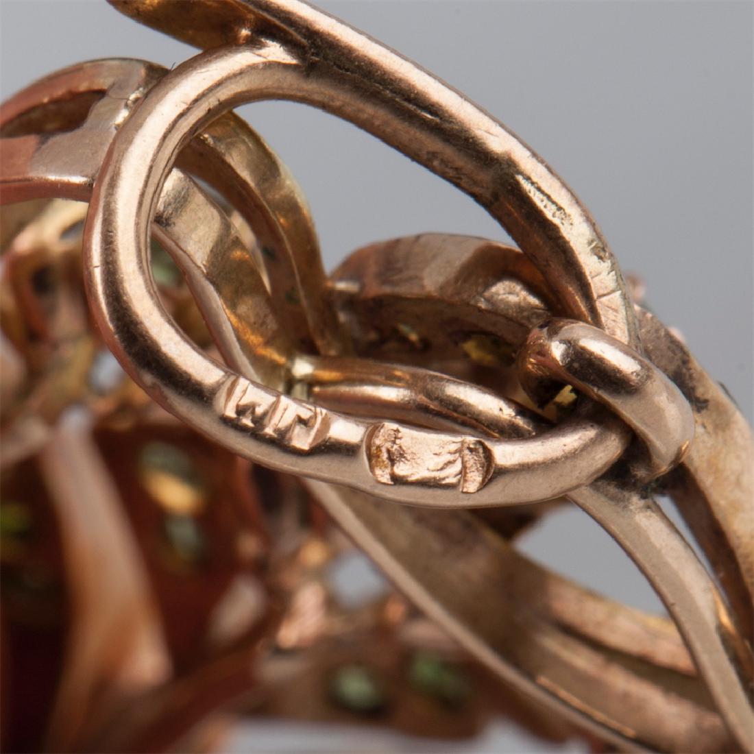 Gold,56 pendant with demantoids — image 6