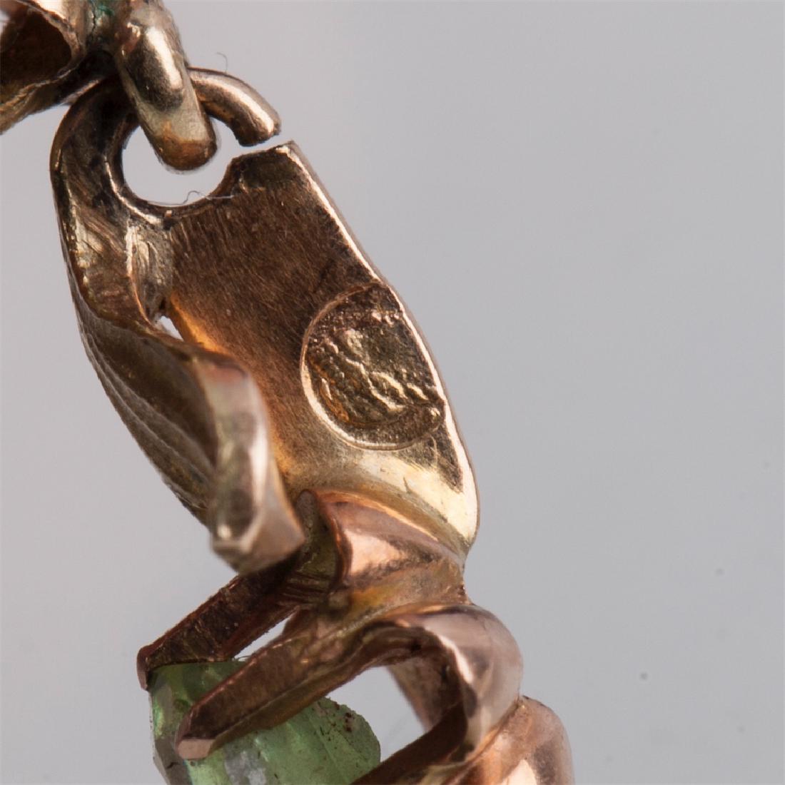 Gold,56 pendant with demantoids — image 7