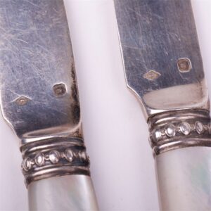 Set of 12 dessert knifes. French. — image 3