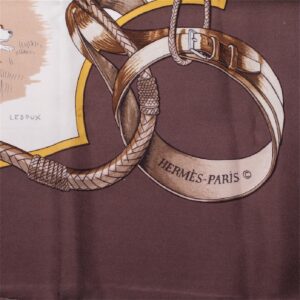 Rare Hermes "Meutes" silk scarf,Author Philippe — image 3