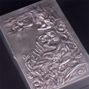 Russian Art nouveau silver-gilt cigar box "Mermaid" — image 2