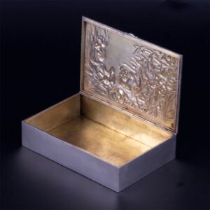 Russian Art nouveau silver-gilt cigar box "Mermaid" — image 3