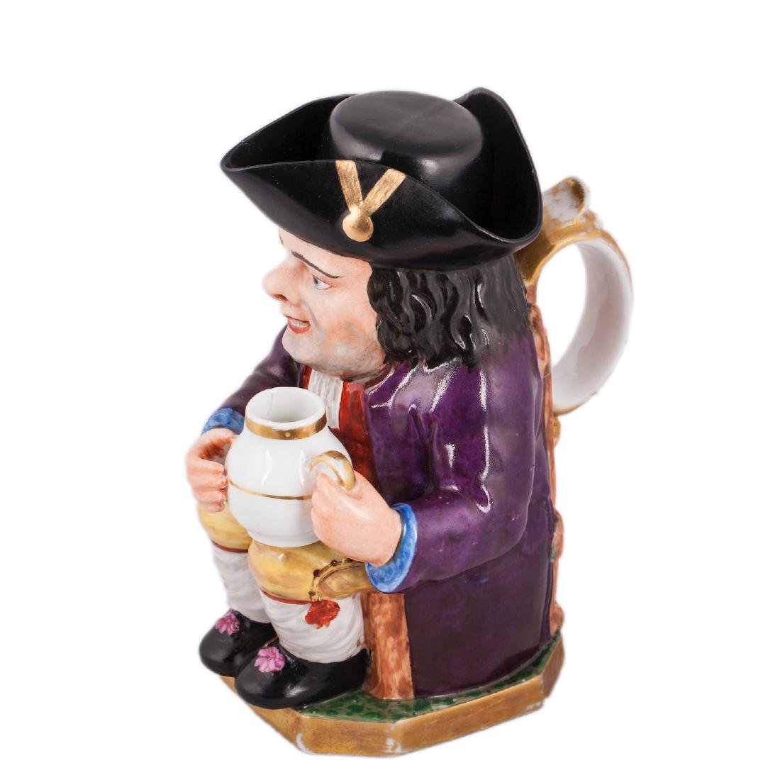 Russian porcelain Toby mug "Drunkard". Kornilovs' — image 1