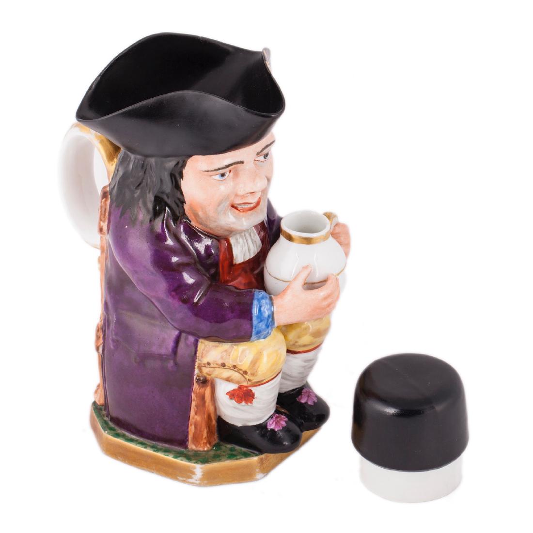 Russian porcelain Toby mug "Drunkard". Kornilovs' — image 2
