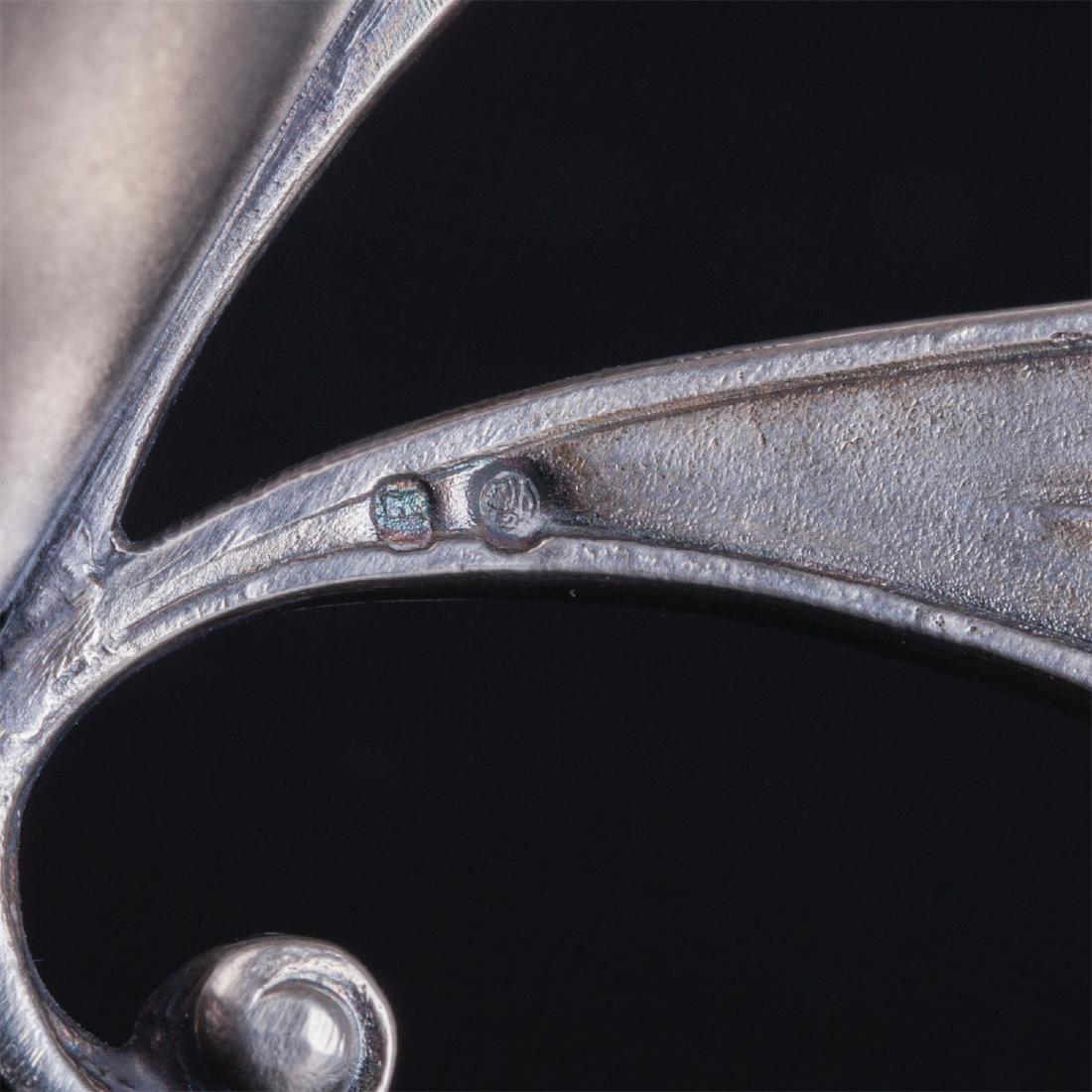 Russian silver and cabochon Art Nouveau kovsh — image 6