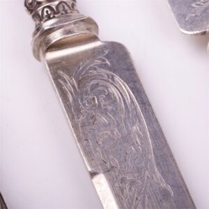 Set of 12 dessert knifes. French. — image 3