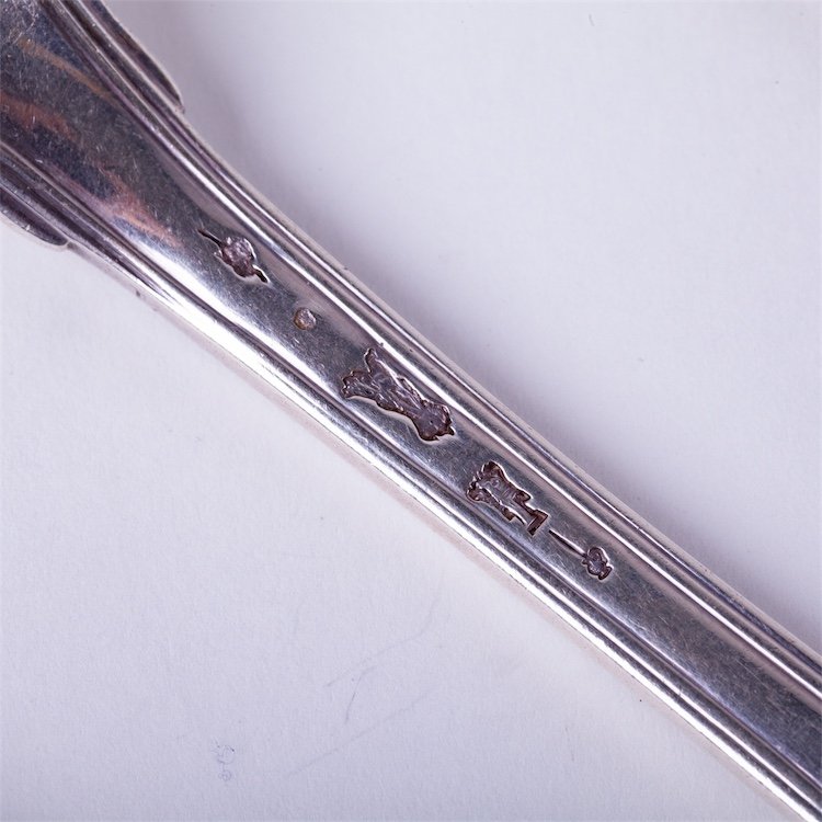 Set of French solid silver spoons and forks. — image 5