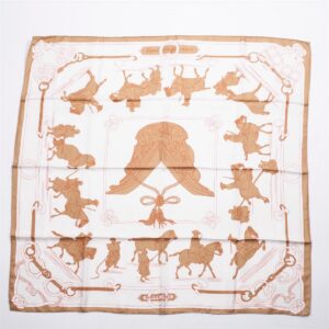 New rare Hermes "Équitation japonaise" silk scarf. 2004 — image 2