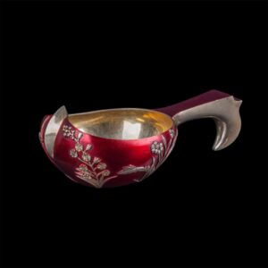 Rare Russian Art Nouveau kovsh, P. Ovchinnikov — image 1