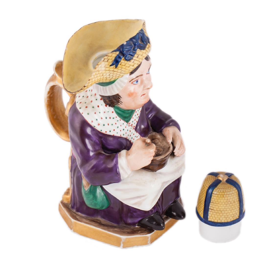 Russian porcelain Toby mug "Overeater". Kornilovs' — image 2