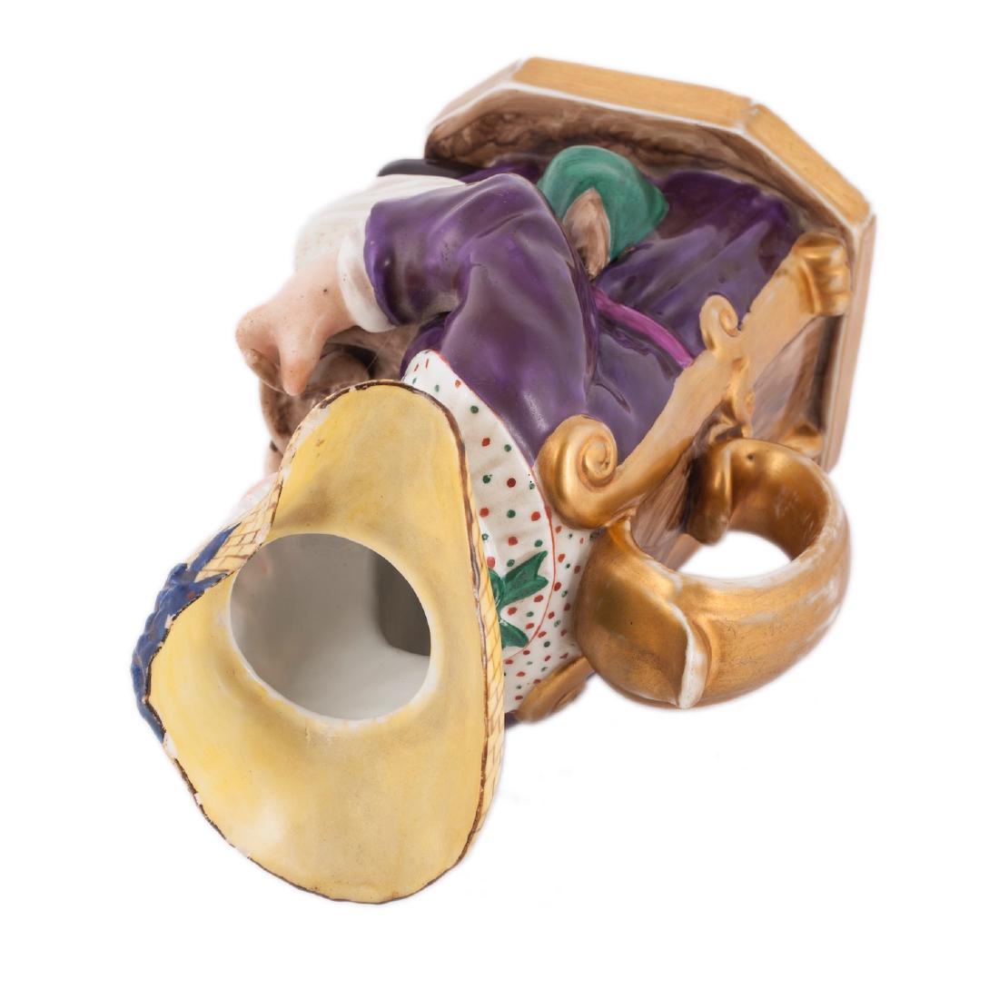 Russian porcelain Toby mug "Overeater". Kornilovs' — image 5