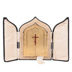 Russian silver triptych with saints. N. Bobir — image 1
