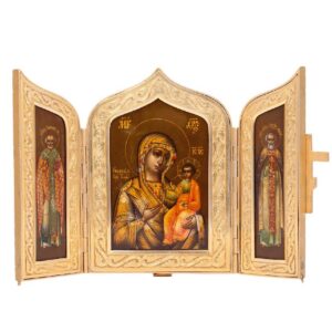 Russian silver triptych with saints. N. Bobir — image 2