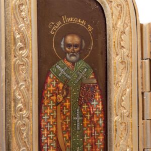 Russian silver triptych with saints. N. Bobir — image 4
