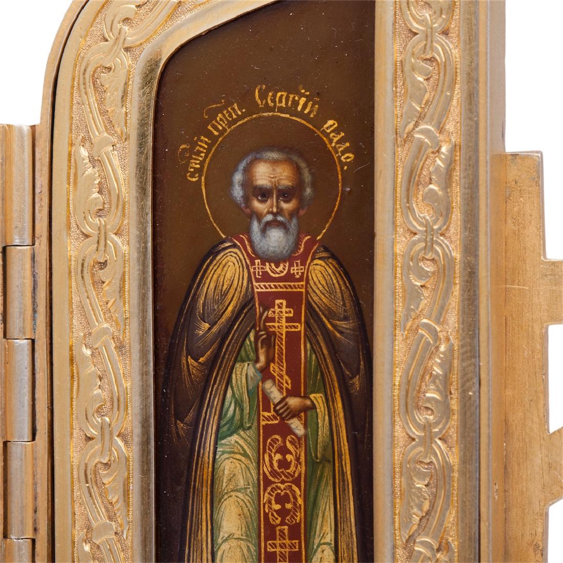 Russian silver triptych with saints. N. Bobir — image 5