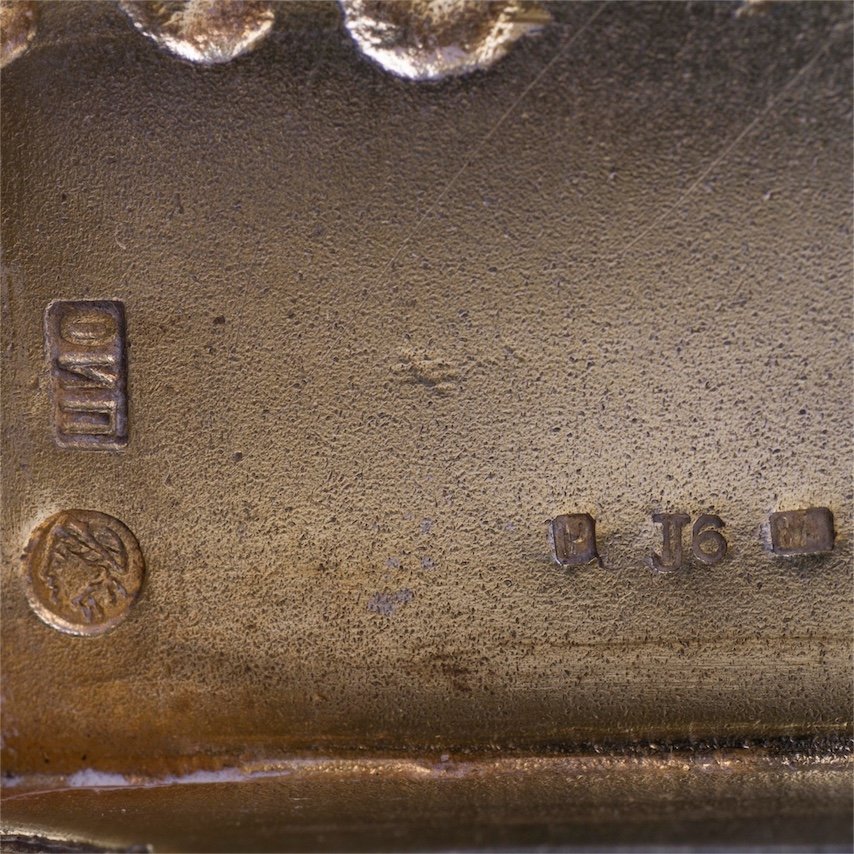 Russian style silver-gilt cigar box with Bogatyr theme — image 6
