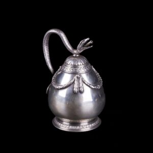 Exceptional Faberge cast silver cigar lamp — image 1