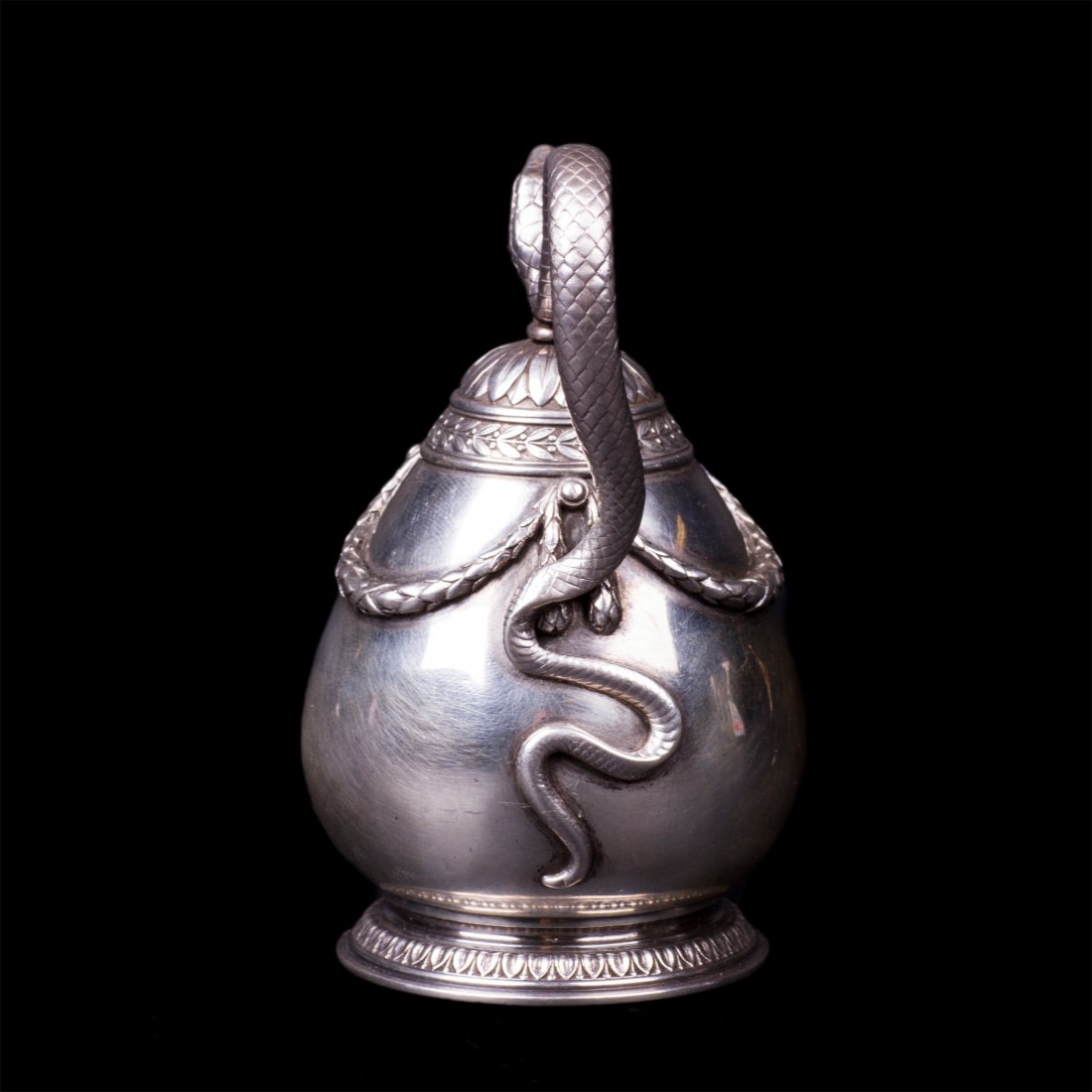 Exceptional Faberge cast silver cigar lamp — image 3