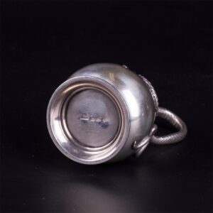 Exceptional Faberge cast silver cigar lamp — image 4