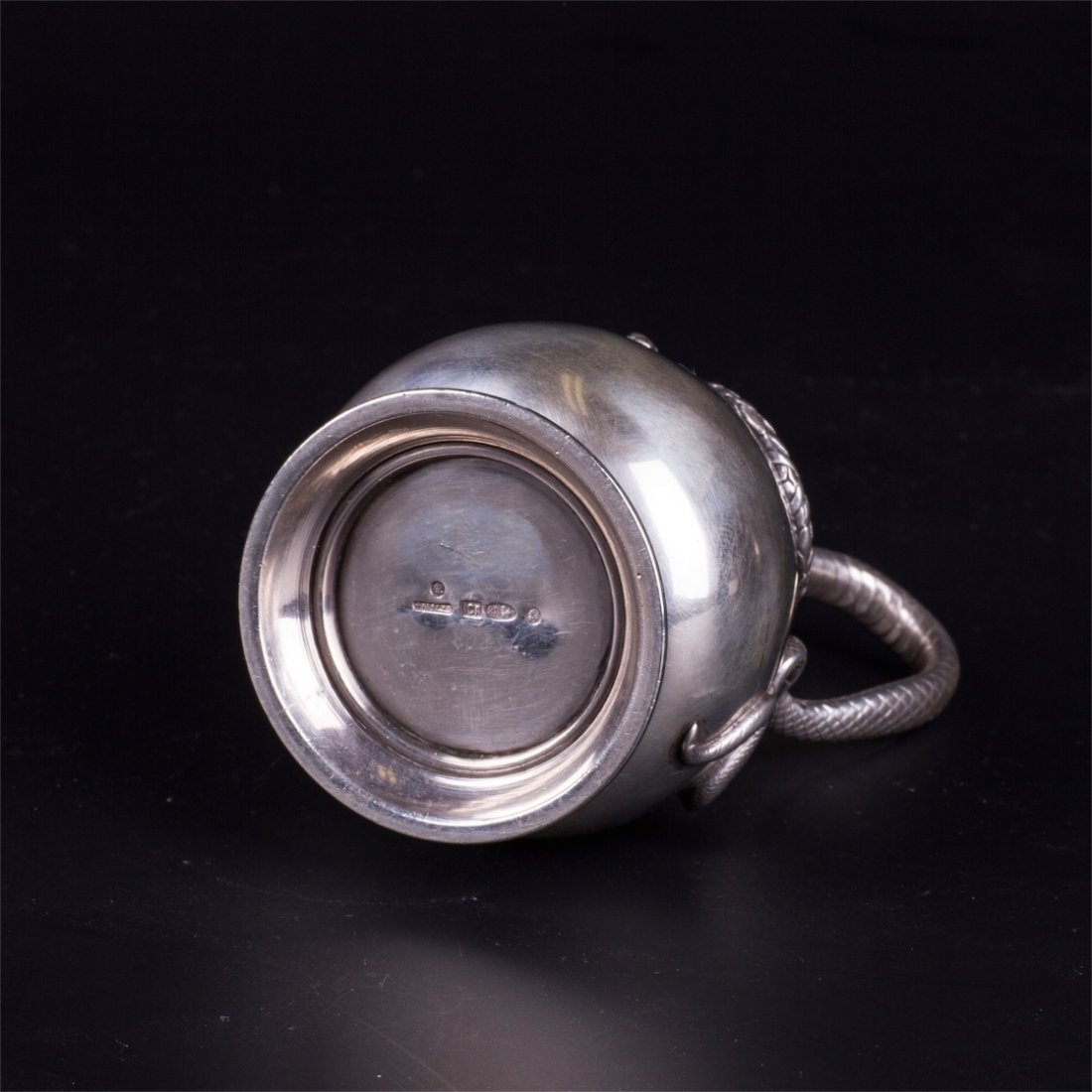 Exceptional Faberge cast silver cigar lamp — image 4