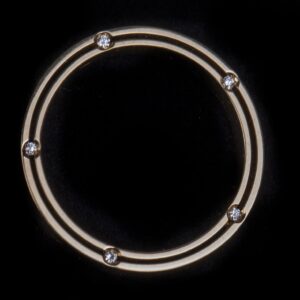 Gold mens wedding ring designed by Damiani and Brad — image 2