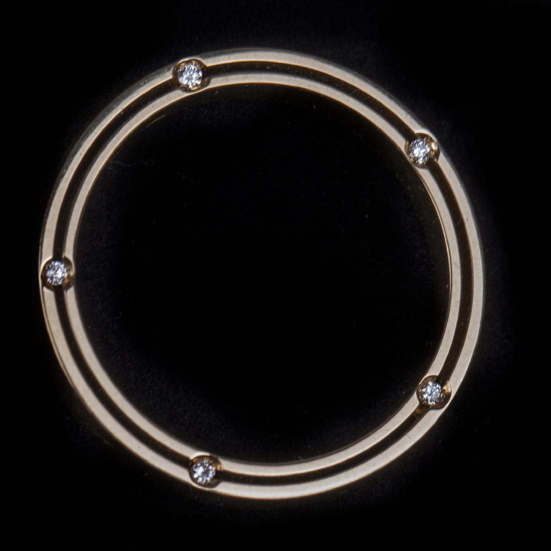 Gold mens wedding ring designed by Damiani and Brad — image 2