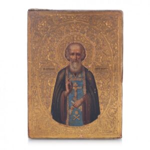Russian icon Saint Sergiy Radonezskiy. Workshop of Ivan — image 1