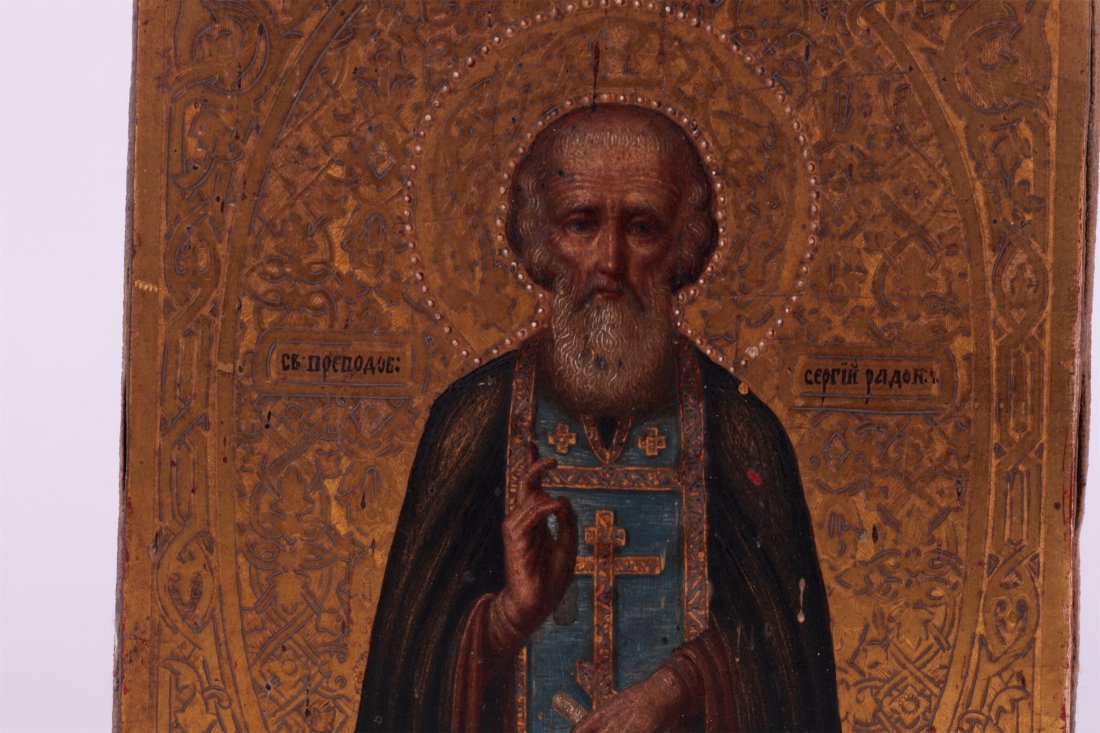 Russian icon Saint Sergiy Radonezskiy. Workshop of Ivan — image 2