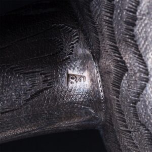 Russian silver kovsh with sea waves imitation — image 6