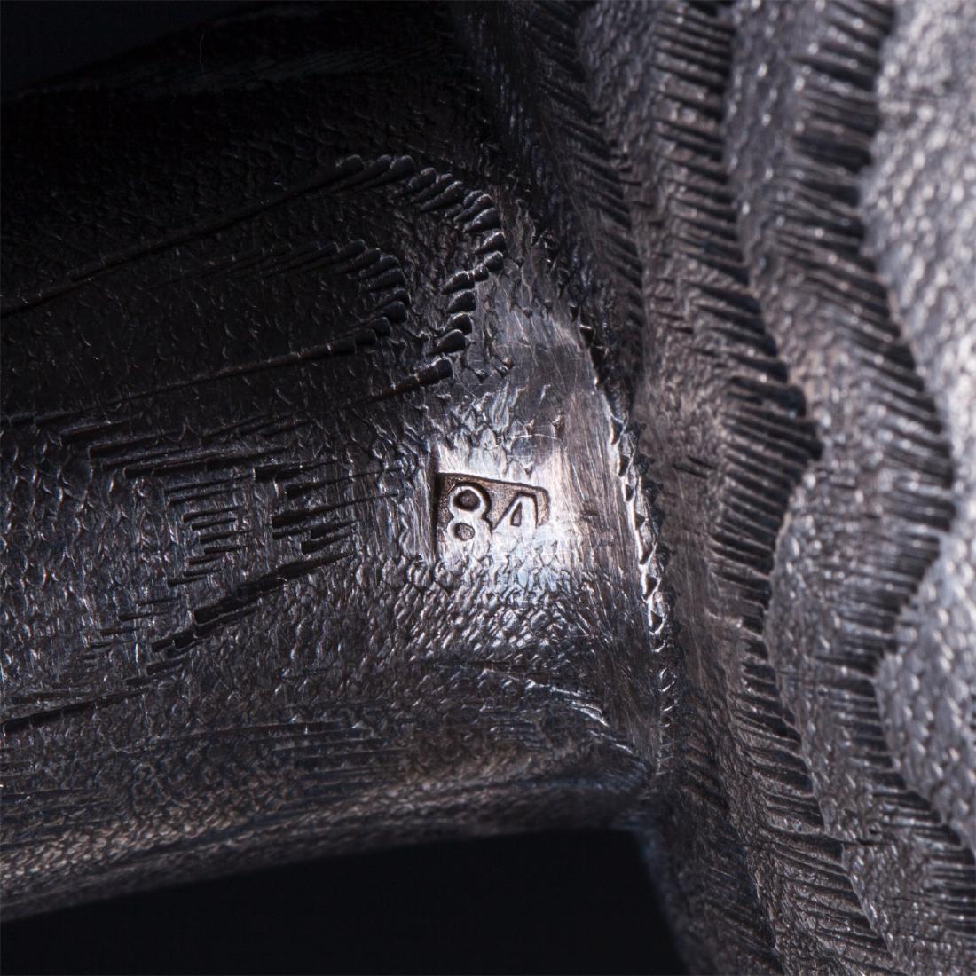 Russian silver kovsh with sea waves imitation — image 6