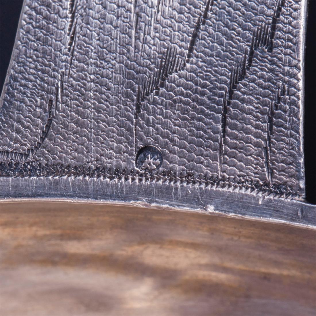 Russian silver kovsh with sea waves imitation — image 7