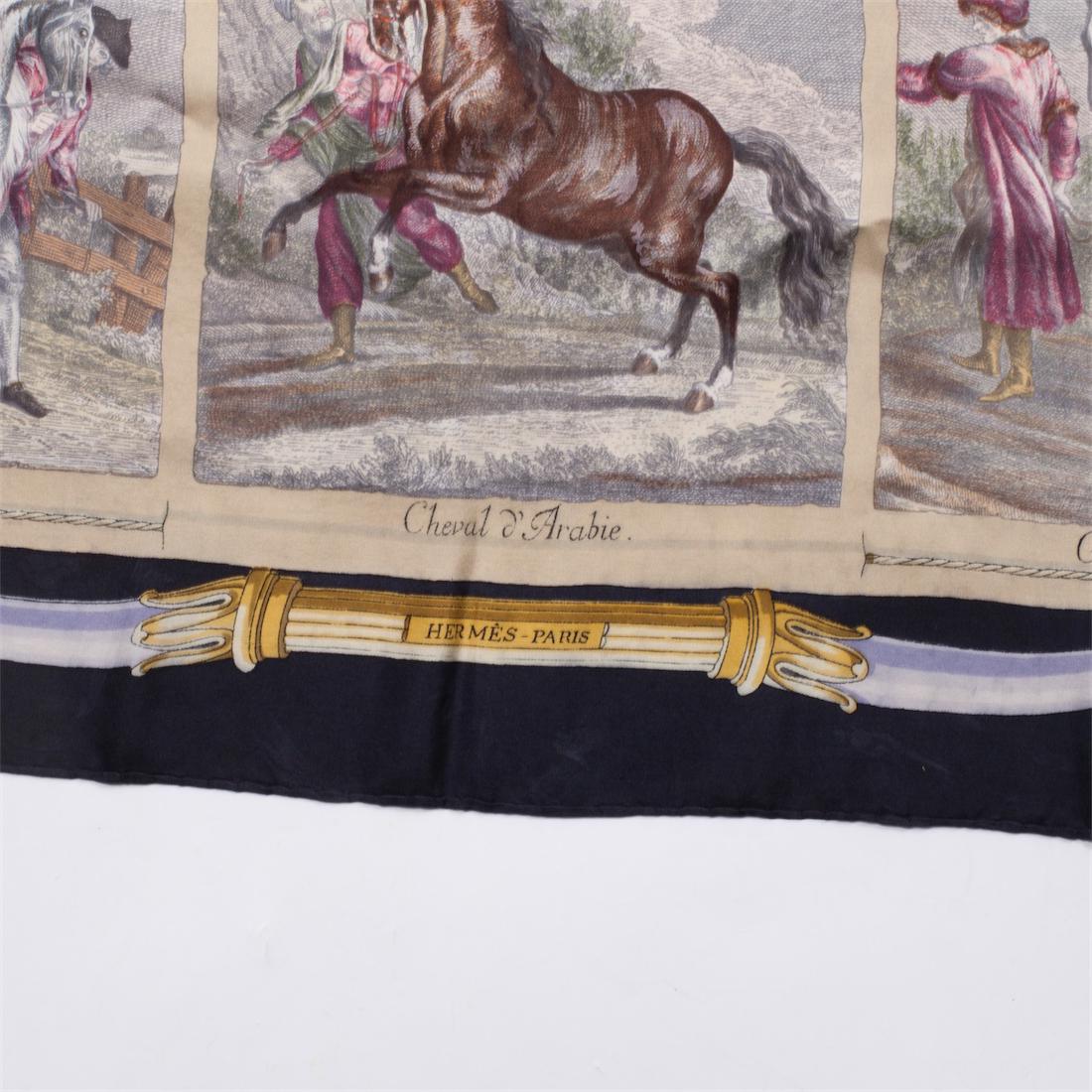 Exceptional and rare Hermes "Chevaux du Monde" silk — image 3