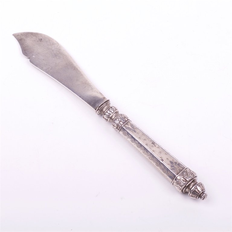 French silver dessert knife. — image 1