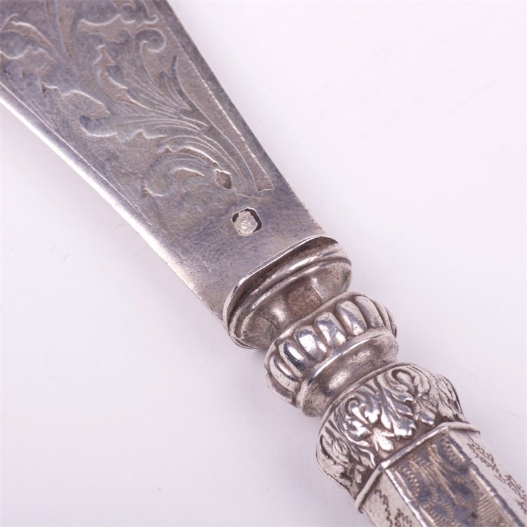 French silver dessert knife. — image 4