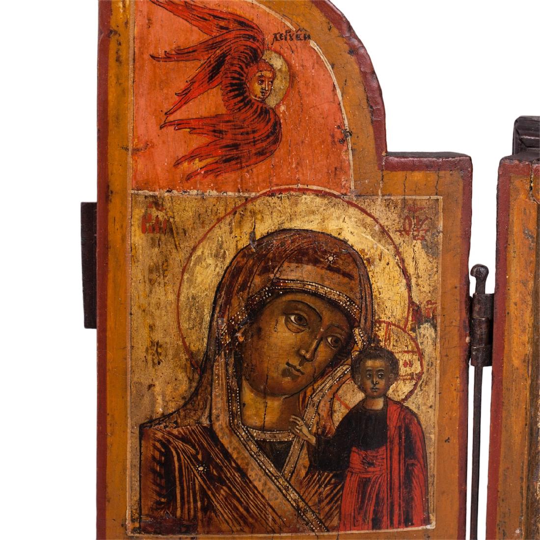Russian wood triptych depicting of saints — image 3