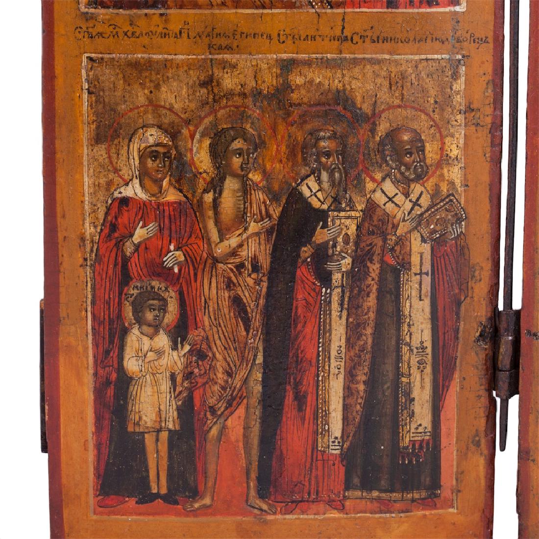 Russian wood triptych depicting of saints — image 5