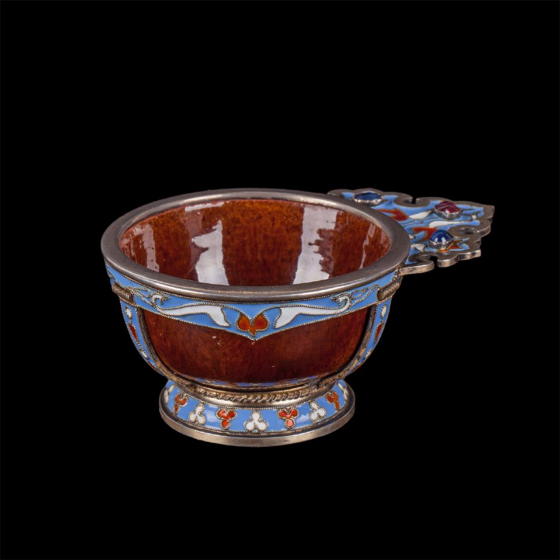 Unusual Russian kovsh in Russian style — image 1