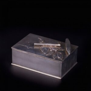 Very unusual Russian silver-gilt cigar box. Pogorzelski — image 2