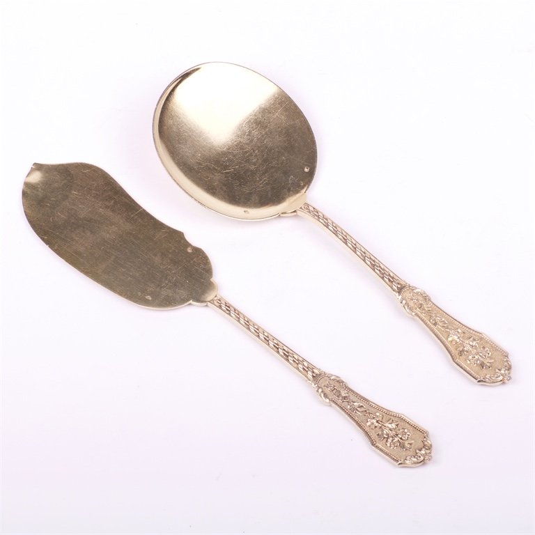 French silver dessert set of 2 pieces. — image 1
