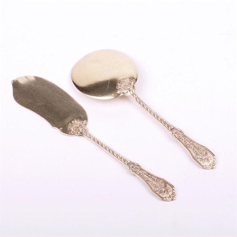 French silver dessert set of 2 pieces. — image 4