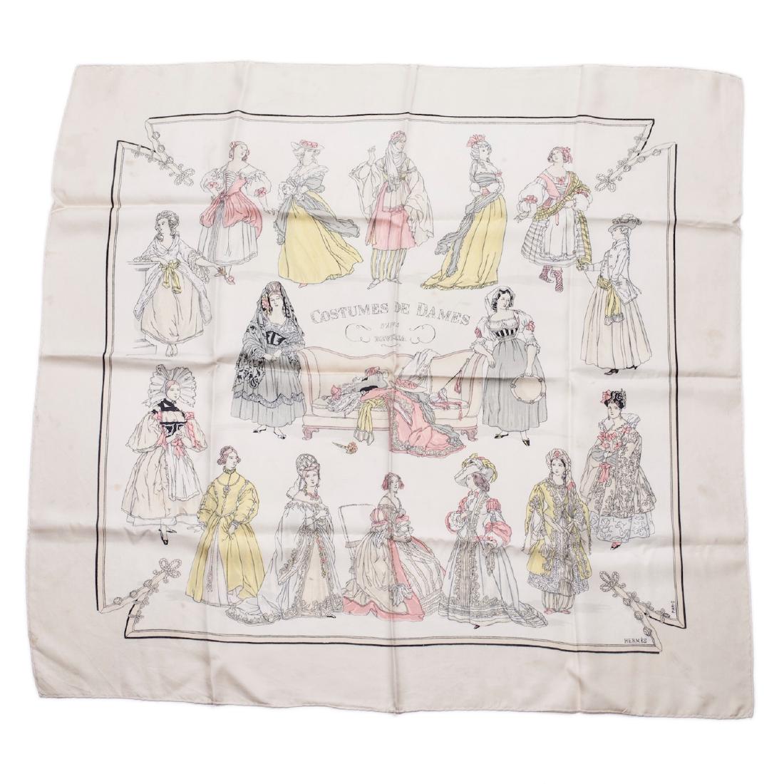 Highly collectable Hermes "Costumed de dames" silk — image 1