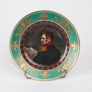 Russian Imperial time porcelain plate. A.P.Ermolov. — image 1