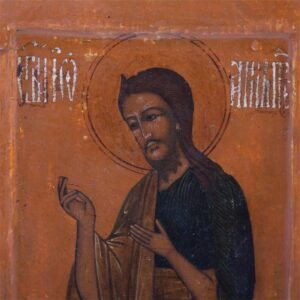 Russian tempera painting triptych with Deesis — image 3