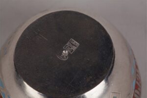 Small kovsh with proverb. A. Lubavin manufactory. — image 7