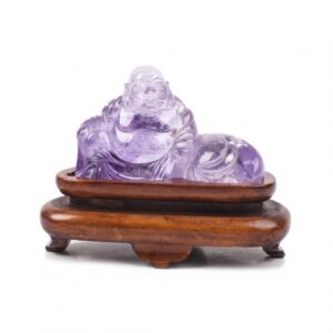 Carved figure made of transparent purple colored — image 1